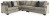 Ashley Bovarian Stone 3-Piece Sectional