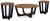 Ashley Hanneforth Brown Black Coffee Table with 2 End Tables