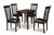 Ashley Hammis Dark Brown Dining Table and 4 Chairs