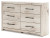Ashley Lawroy Light Natural King Panel Bed with Storage, Dresser and 2 Nightstands B100/14/B2310/56/58/60(2)/31/92(2)