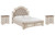 Ashley Realyn Two-tone California King Upholstered Bed with 2 Nightstands