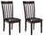 Ashley Hammis Dark Brown 2-Piece Dining Room Chair