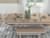 Ashley Westlinport Antique White Natural Dining Table and 4 Chairs and Bench