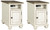 Ashley Realyn White Brown 2 Chairside End Tables