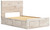 Ashley Lawroy Light Natural Full Panel Storage Bed, Dresser, Mirror and 2 Nightstands