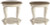 Ashley Realyn White Brown Mirrored Door Chairside End Tables (Set of 2)