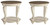 Ashley Realyn White Brown 2 End Tables