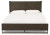 Ashley Arkenton Grayish Brown King Panel Bed with Mirrored Dresser and 2 Nightstands