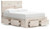 Ashley Lawroy Light Natural Full Panel Storage Bed, Dresser and 2 Nightstands