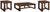 Ashley Watson Dark Brown Coffee Table with 2 End Tables