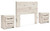 Benchcraft Lawroy Light Natural Full Panel Headboard and 2 Nightstands