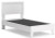 Ashley Hallityn White Twin Panel Platform Bed