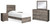Ashley Ralinksi Gray Twin Panel Bed with Mirrored Dresser and 2 Nightstands