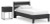 Ashley Socalle Two-tone Twin Panel Platform Bed and Nightstand