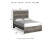 Ralinksi Gray Queen Panel Bed with Mirrored Dresser and Nightstand