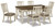 Ashley Bolanburg Two-tone 7 Piece Dining Set with Table and 6 Rake-Back Chairs