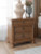 Ashley Chadworth Brown King Poster Bed with Mirrored Dresser and Nightstand