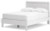 Ashley Hallityn White Full Panel Platform Bed, Dresser and Nightstand