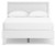 Ashley Hallityn White Full Panel Platform Bed, Dresser and Nightstand