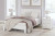 Ashley Hallityn White Full Panel Platform Bed, Dresser and Nightstand