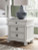 Ashley Chadworth Antique White King Poster Bed, Dresser and Nightstand