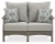 Ashley Visola Gray Outdoor Loveseat with Cushion