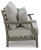 Ashley Visola Gray Outdoor Loveseat with Cushion