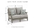 Ashley Visola Gray Outdoor Loveseat with Cushion