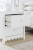 Ashley Hallityn White Full Panel Platform Bed and 2 Nightstands