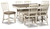 Ashley Bolanburg Two-tone 7-Piece Counter Height Dining Set with Table and 6 Rake-Back Barstools