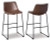 Ashley Centiar Black Pub Height Bar Stool (Set of 2)