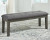 Ashley Hallanden Gray Dining Table and 4 Chairs and Bench