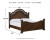Lavinton Brown California King Poster Bed with Mirrored Dresser and Chest