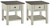 Ashley Bolanburg Two-tone 2 End Tables with Drawer