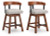 Ashley Ralene Medium Brown Counter Height Barstool (Set of 2)