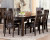 Haddigan Dark Brown Dining Table and 6 Chairs