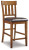 Ashley Ralene Medium Brown Counter Height Bar Stool (Set of 2)