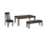 Ashley Haddigan Dark Brown Dining Table and 4 Chairs and Bench