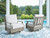 Ashley Rainier Ranch Brown Beige Outdoor Swivel Glider Chair with Cushion