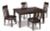 Haddigan Dark Brown Dining Table and 4 Chairs