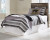 Derekson Multi Gray Twin Panel Headboard Bed with Mirrored Dresser, Chest and 2 Nightstands