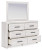 Ashley Cayboni Whitewash Twin Panel Bed with Mirrored Dresser, Chest and Nightstand