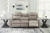 Ashley Lavenhorne Pebble Reclining Sofa with Drop Down Table