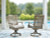Ashley Rainier Ranch Brown Beige Outdoor Dining Table and 6 Chairs