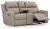 Ashley Lavenhorne Umber Reclining Loveseat with Console