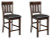 Haddigan Dark Brown 2-Piece Bar Stool