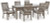 Ashley Rainier Ranch Brown Beige Outdoor Dining Table and 6 Chairs P701/625/601A(2)/602A