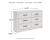 Ashley Cayboni Whitewash Twin Panel Bed with Dresser