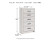 Ashley Cayboni Whitewash Queen Panel Bed with Mirrored Dresser, Chest and 2 Nightstands