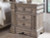 Ashley Blairhurst Light Grayish Brown King Panel Bed with Mirrored Dresser, Chest and 2 Nightstands